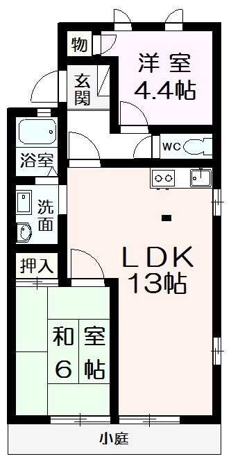 ハイツ菅原Ｂ棟の間取り