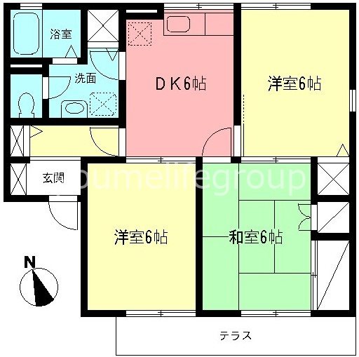 秦野市今泉のアパートの間取り