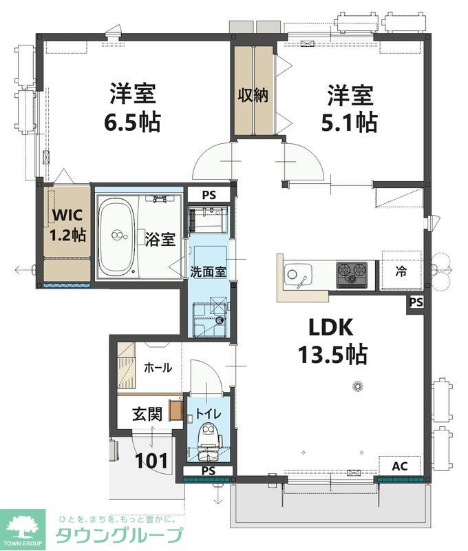 【狭山市狭山台のアパートの間取り】