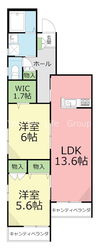 藤沢市亀井野のマンションの間取り