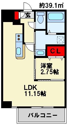 スタディ飛幡の間取り