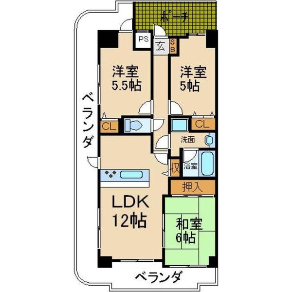 サンマンションアトレ香里ケ丘の間取り