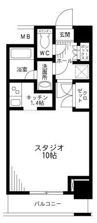 レジディア九段下の間取り