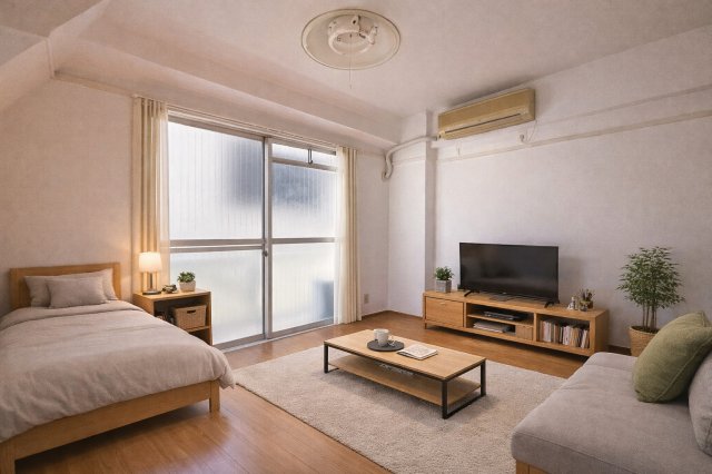 居室・リビング　家具配置イメージ画像です