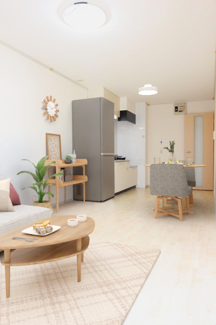 居室・リビング　※モデルルーム（リビング１０．５帖で広々）