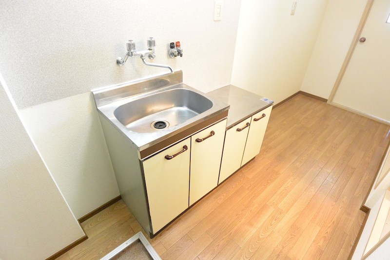 キッチン　2口ガスコンロ設置可キッチン