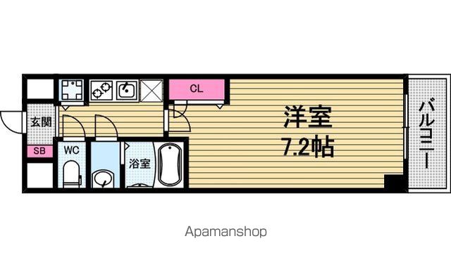 プランドール北浜の間取り写真