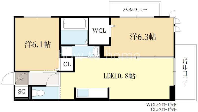 D-ROOM一乗寺の間取り写真
