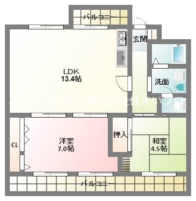 エルセレーノ古川橋A棟の間取り写真
