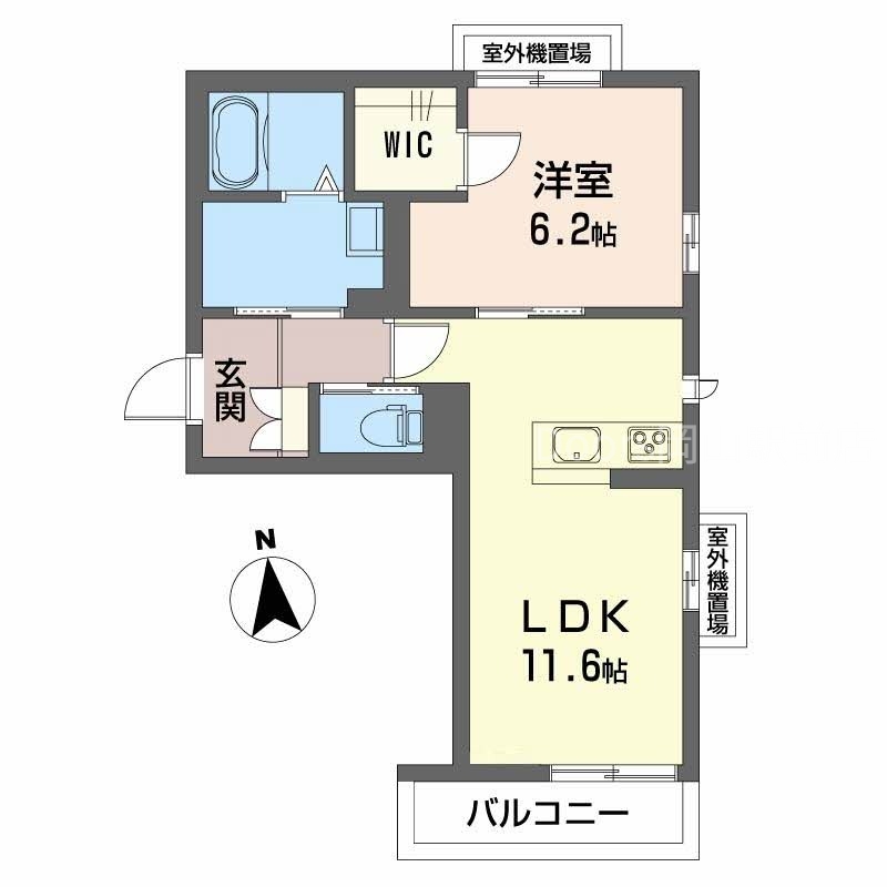 ＪＲ宇野線 大元駅 徒歩14分 3階建 築10年の間取り写真