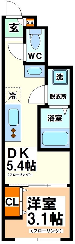京王線 代田橋駅 徒歩9分 2階建 築1年の間取り写真