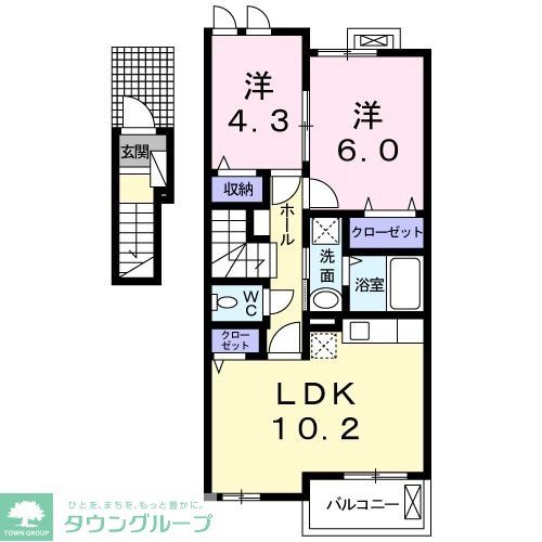 つくばエクスプレス 柏の葉キャンパス駅 バス乗車時間：11分 最寄りバス停で下車 徒歩4分 2階建 築9年の間取り写真