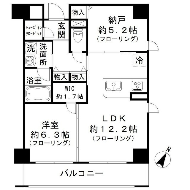東急東横線 都立大学駅 徒歩6分 7階建 築12年の間取り写真