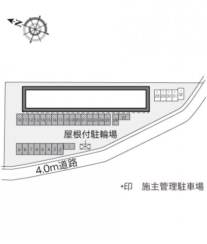 【北九州市小倉北区赤坂のアパートの駐車場】