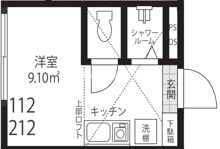 東京都杉並区松ノ木３（アパート）の賃貸物件の間取り