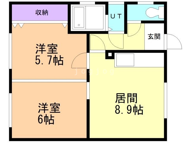 苫小牧市見山町のアパートの間取り