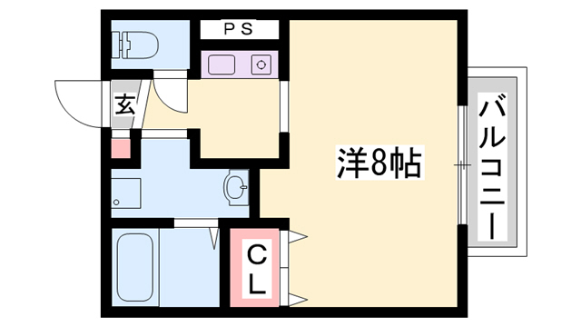 姫路市西今宿のアパートの間取り