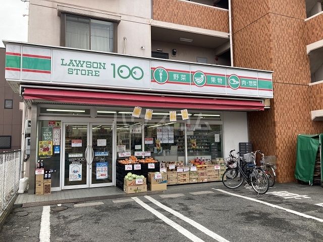 コンビニ　ローソンストア１００　稲葉地店（コンビニ）まで387m