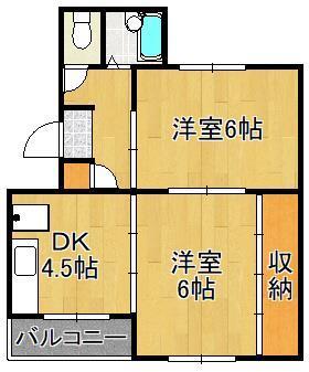 北九州市門司区上二十町のマンションの間取り