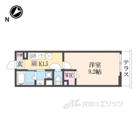 野洲市行畑のアパートの間取り