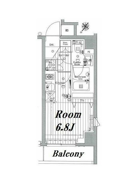 横浜市南区宮元町のマンションの間取り