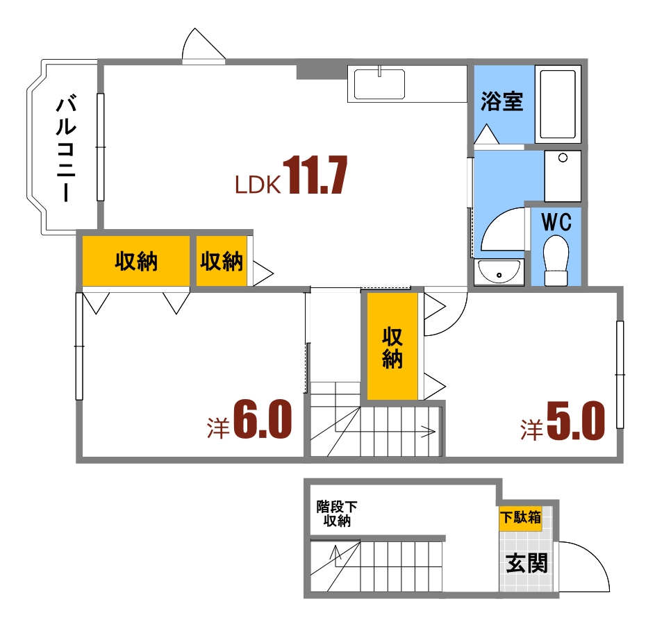 アーバイン・パエーゼ　Ａ棟10-24の間取り