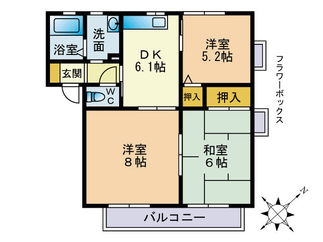 ヴェルハイム若宮の間取り