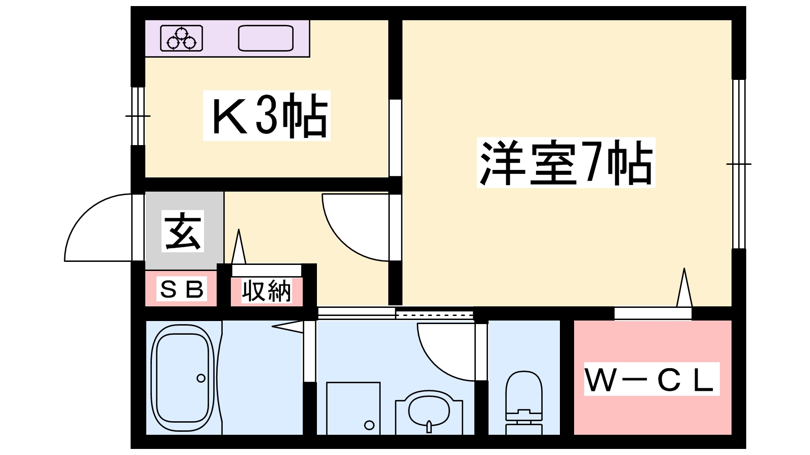 姫路市神和町のアパートの間取り