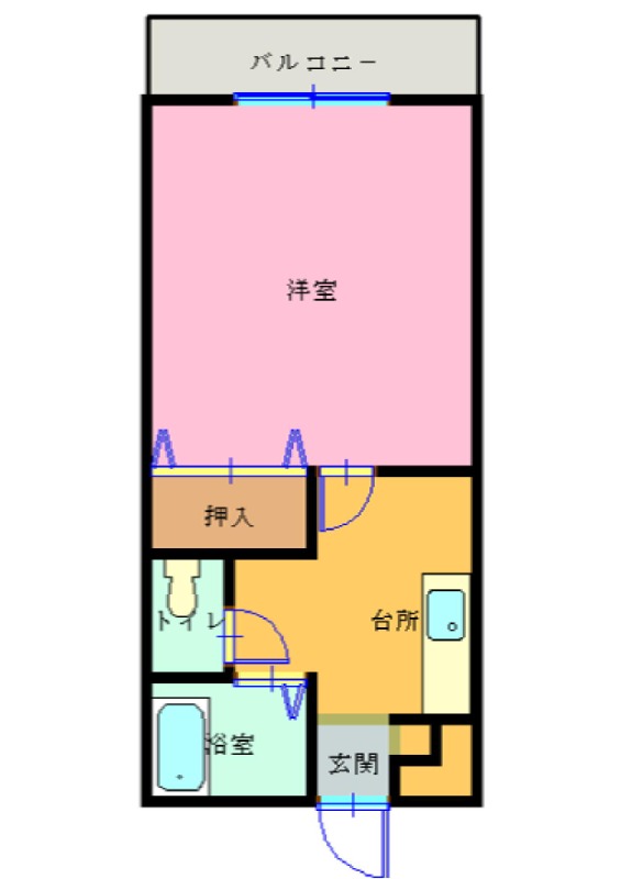 ロマーノハイツ三角の間取り