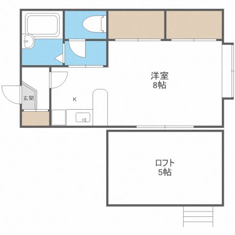 札幌市北区北三十四条西のアパートの間取り