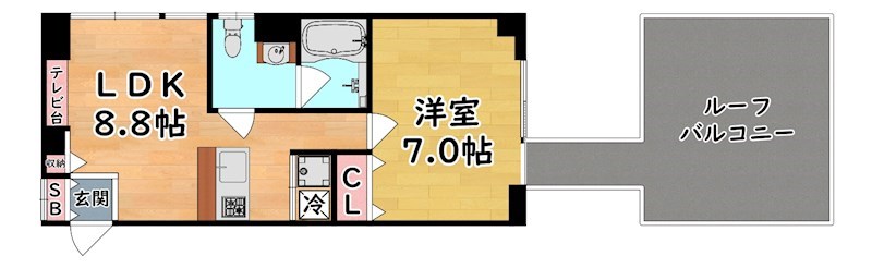 神戸市灘区森後町のマンションの間取り