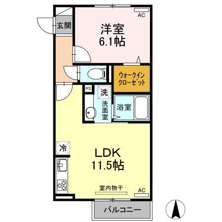 Ｄ－ｒｏｏｍ白山の間取り