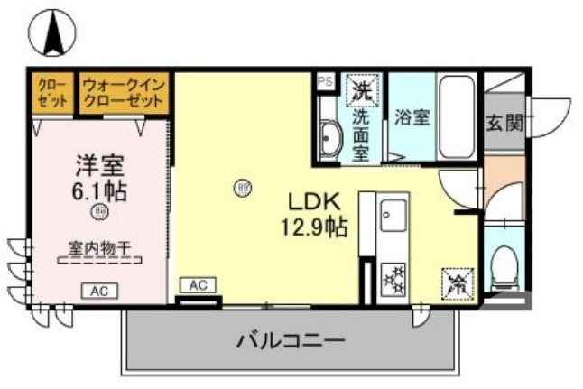 堺市中区土塔町のアパートの間取り