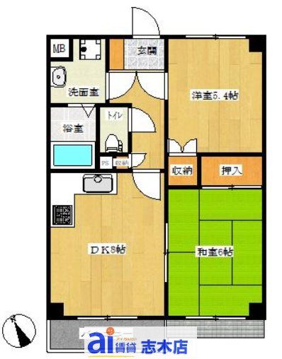 富士見市水谷のマンションの間取り