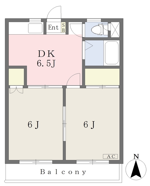 松山市枝松のマンションの間取り