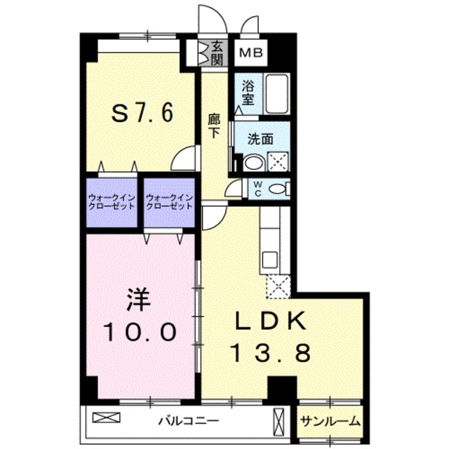 【京都市右京区西院乾町のマンションの間取り】