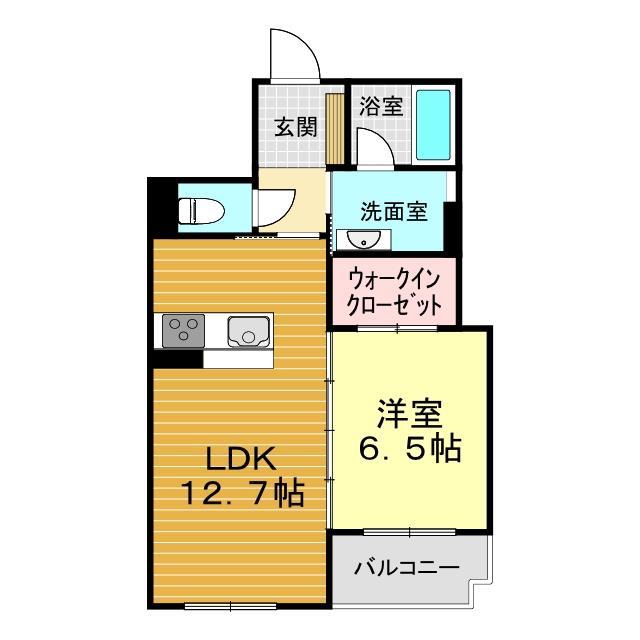 山口市小郡明治のマンションの間取り