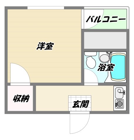 大阪市淀川区野中北のマンションの間取り