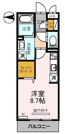 さいたま市北区東大成町のアパートの間取り