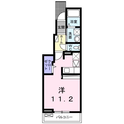 大和郡山市柳町のアパートの間取り