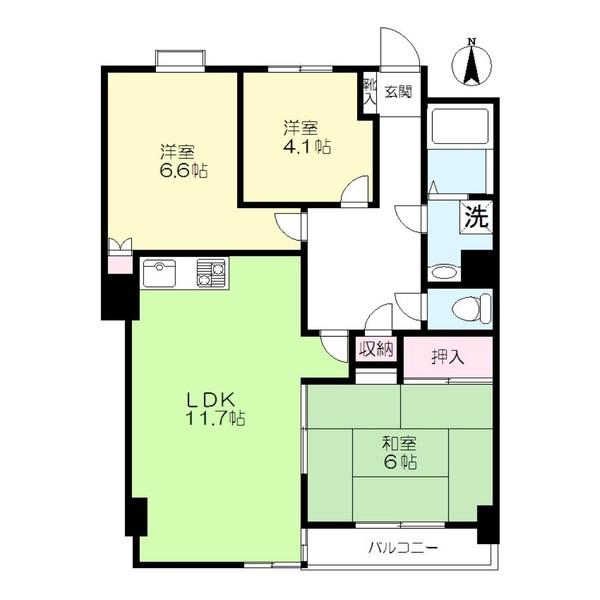 グレイスコート多摩川の間取り