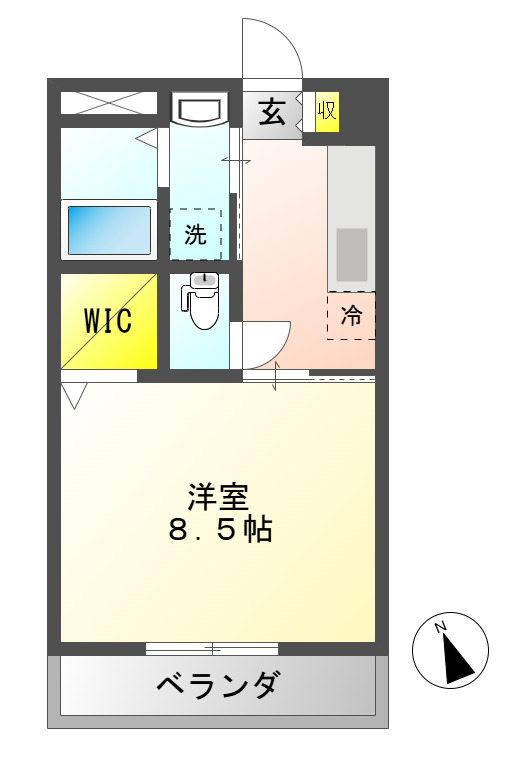 津市西古河町のアパートの間取り