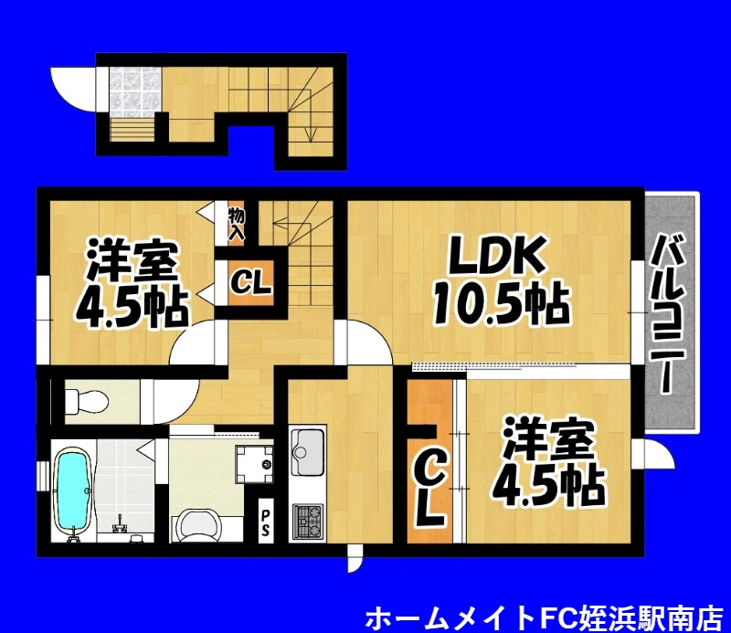 福岡市西区今宿西のアパートの間取り