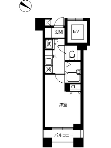 スカイコート後楽園壱番館の間取り