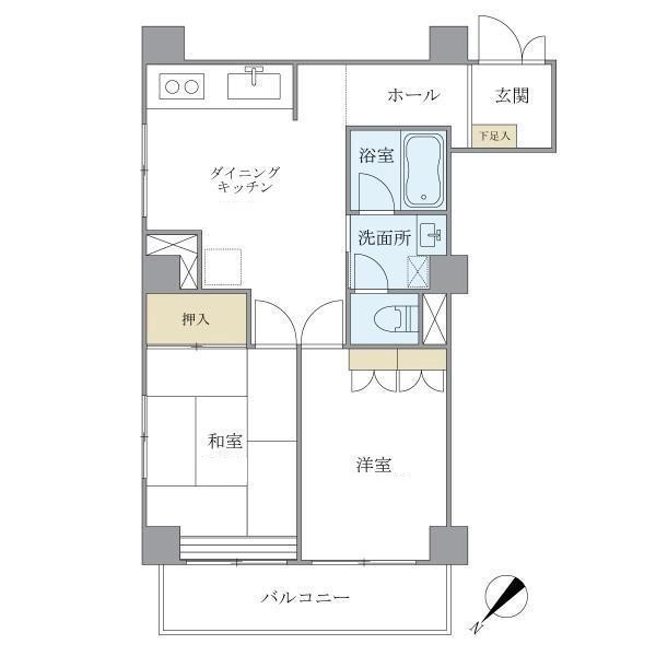 南平台マンションの間取り