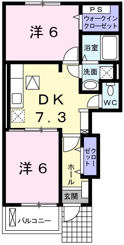 フェリア香呂Bの間取り