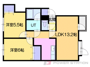 余市郡余市町登町のアパートの間取り