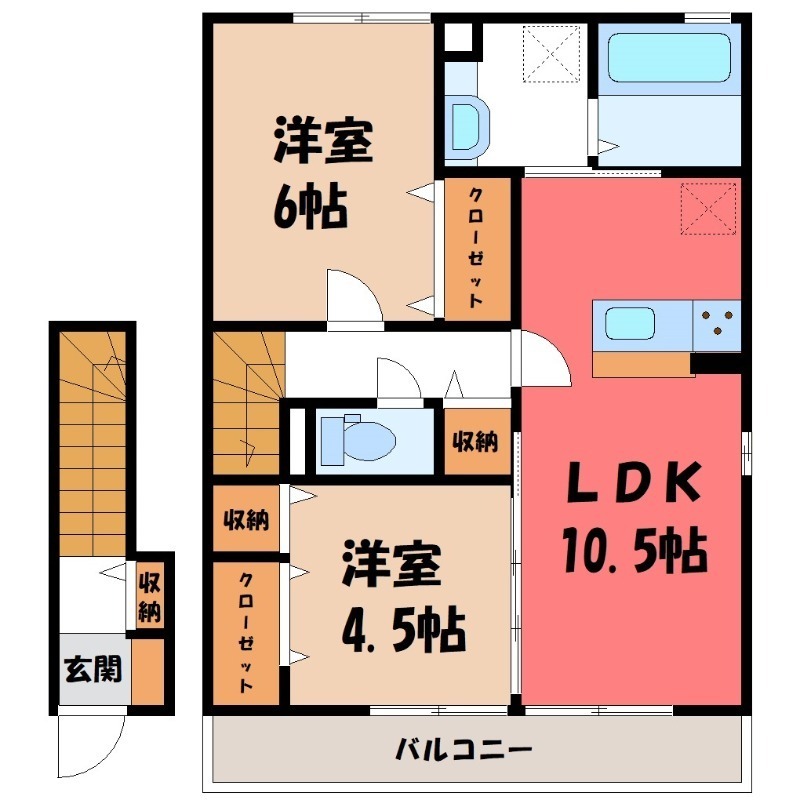 ヒルサイド テラス Cの間取り