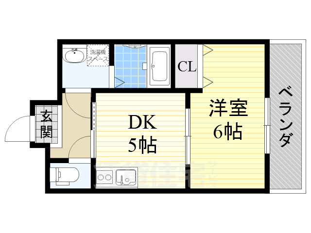 西緑丘グランハイツDの間取り