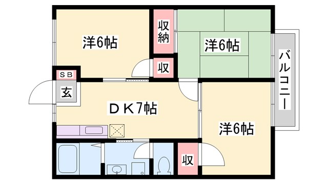 オートハイツIIの間取り